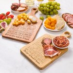 Personalised Apple Pie Gingerbread Biscuits Recipe Reversible Cheese Charcuterie Cutting Board with Finger Grip Christmas Housewarming Gift for Family