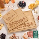 Henkilökohtainen kaiverrettu keittiö muuntaminen Chart FSC Bambu Charcuterie leikkuulauta Juice Groove Housewarming syntymäpäivälahja perheelle ystävät