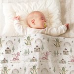 Coperta di sicurezza personalizzata per bambini con sfondo a puntini e ricamo nome Baby Shower Birthday Gift per bambini e bambine