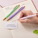 Gepersonaliseerde Inspirerende Balpennen Set van 3 met Kaart Kantoor School Motiverend Stationery Bedankje Cadeau voor Familie Vriend Collega