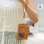 Personalisierte Dreifach Geldbörse mit Mürrischem Cartoon-Tier Namen Karteninhaber Reißverschluss und Schlaufe Geburtstag Geschenk für Damen Mädchen