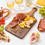 Personalised Apple Pie Gingerbread Biscuits Recipe Reversible Cheese Charcuterie Cutting Board with Finger Grip Christmas Housewarming Gift for Family