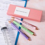 Gepersonaliseerde Inspirerende Balpennen Set van 3 met Kaart Kantoor School Motiverend Stationery Bedankje Cadeau voor Familie Vriend Collega