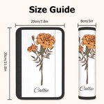 Personalized Birth Flower Soft Seat Belt Cover with Name 2 Pcs Vehicle Accessories Birthday Gift for Family Friend