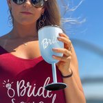 Gepersonaliseerde Dolly Font 10oz Geïsoleerde Stemmed Wine Flutes Tumbler met naam Bachelorette Bridal Party Favors Gift voor bruidsmeisje vrouwen