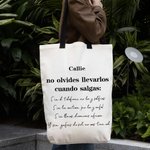 Bolsa de compra grande reutilizable de lona con asas y nombre personalizada 