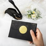 Personalised From the Library of Name Flower Book Embosser Stamp Black Hand Held Embosser with Storage Bag Birthday Gift for Book Lover Reader