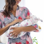 Personalised Rainbow Fantasy Unicorn Unisex Baby Receiving Blanket Swaddle Hat Bow Headband Coming Home Outfit with Name Baby Shower Gift for Newborns