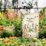 Bandiera da giardino personalizzata della madre e della nonna da 1 a 10 nascite con il nome, decorazione esterna del cortile e del portico, regalo di Natale per la famiglia