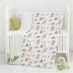 Coperta di sicurezza personalizzata per bambini con sfondo a puntini e ricamo nome Baby Shower Birthday Gift per bambini e bambine