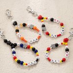 Personalised Handmade F1 Racing Driver Monogram Number Keychain with Beads Racing Events Birthday Gift for Racing Lover