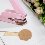 Timbro personalizzato per biblioteca con timbro a secco con testo Set portatile Regalo di compleanno per topo di biblioteca Club del Libro