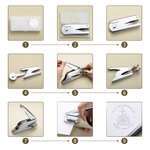 Personalized Religion Cross Flowers Book Embosser Hand Held Embosser Embossing Stamp with Name Birthday Gift for Bookworm Christian