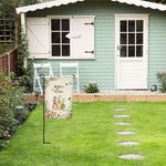 Bandiera da giardino personalizzata della madre e della nonna da 1 a 10 nascite con il nome, decorazione esterna del cortile e del portico, regalo di Natale per la famiglia