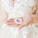 Personalized Birth Flower Cartoon Character Pocket Makeup Mirror with Name and Initial Birthday Bridesmaid Gift for Women Girls