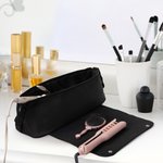 Elegante bolsa personalizada con nombre para guardar herramientas para el cabello Esterilla resistente al calor Esenciales portátiles de viaje Regalo 