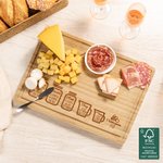 Henkilökohtainen kaiverrettu keittiö muuntaminen Chart FSC Bambu Charcuterie leikkuulauta Juice Groove Housewarming syntymäpäivälahja perheelle ystävät