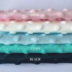 Coperta di sicurezza personalizzata per bambini con sfondo a puntini e ricamo nome Baby Shower Birthday Gift per bambini e bambine
