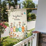 Bandiera da giardino personalizzata della madre e della nonna da 1 a 10 nascite con il nome, decorazione esterna del cortile e del portico, regalo di Natale per la famiglia