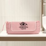 Elegante bolsa personalizada con nombre para guardar herramientas para el cabello Esterilla resistente al calor Esenciales portátiles de viaje Regalo 