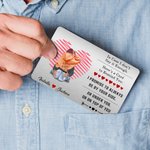 Personalized Hugging Cartoon Characters Wallet Card with Names Anniversary Valentine's Day Gift for Couple