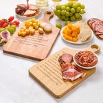 Personalized Engraved Handwritten Text Wood Reversible Charcuterie Cutting Board with Grip Made in USA Housewarming Wedding Gift for Family Couple