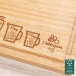 Henkilökohtainen kaiverrettu keittiö muuntaminen Chart FSC Bambu Charcuterie leikkuulauta Juice Groove Housewarming syntymäpäivälahja perheelle ystävät