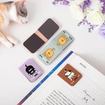 Personalized Cute Cat Design Let Me Mark Here Magnetic Bookmark Clip with Name Birthday Gift for Pet Lover Bookworm
