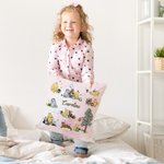 Personalized Classic Winnie the Pooh Soft Throw Pillow Cover with Name Birthday Baby Shower Gift for Newborn Boys Girls