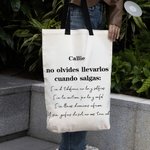 Bolsa de compra grande reutilizable de lona con asas y nombre personalizada 