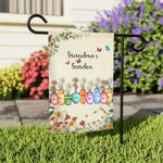 Bandiera da giardino personalizzata della madre e della nonna da 1 a 10 nascite con il nome, decorazione esterna del cortile e del portico, regalo di Natale per la famiglia