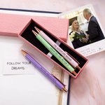 Gepersonaliseerde Inspirerende Balpennen Set van 3 met Kaart Kantoor School Motiverend Stationery Bedankje Cadeau voor Familie Vriend Collega