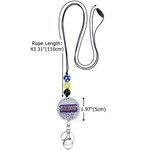 Personalisierte Glitter Polka Dot Schule Geist Perlen Lanyard mit Namen Teacher's Day zurück zur Schule Geschenk für Lehrer