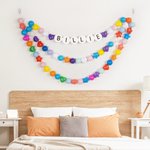 Henkilökohtainen Monivärinen Star Heart Ocean Ball Giant Friendship Rannekoru Banner nimi Home Wall Decor DIY tarvikkeet Syntymäpäivä Party lahja ystä