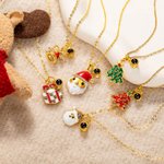 Personlig julgran, jultomte, klockor, halsband eller armband med fotoprojektion Julklapp för kvinnor