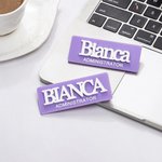 Badge magnétique en acrylique multicolore personnalisé avec nom en 3D Cadeau d'anniversaire pour personnel médical Médecin Infirmière