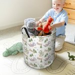 Cesto portabiancheria pieghevole personalizzato con nome e maniglia Regalo di compleanno e festa per bambini.