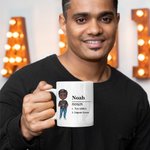 Personalized Cartoon Character Name Definition 11oz 15oz Ceramic Coffee Mug with Text Birthday Gift for Men Women