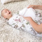 Personalized Cartoon Dragon Castle Receiving Blanket Swaddle Hat Headband Set with Name Coming Home Outfit Baby Shower Gift for Newborns