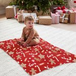 Personalizzato Gingerbread Cookie Candy Cane Coperta morbida con nome Home Decor Regalo di Natale per bambino Famiglia Amico