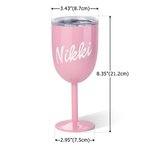 Gepersonaliseerde Dolly Font 10oz Geïsoleerde Stemmed Wine Flutes Tumbler met naam Bachelorette Bridal Party Favors Gift voor bruidsmeisje vrouwen