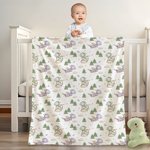 Coperta di sicurezza personalizzata per bambini con sfondo a puntini e ricamo nome Baby Shower Birthday Gift per bambini e bambine
