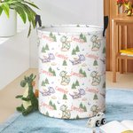 Cesto portabiancheria pieghevole personalizzato con nome e maniglia Regalo di compleanno e festa per bambini.