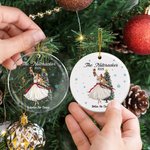 Personlig Nötknäpparen Clara Balettdansör Julprydnad med namn och år Julgransdekoration Balett Recital Present till Ballerina Girl