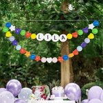 Henkilökohtainen Monivärinen Star Heart Ocean Ball Giant Friendship Rannekoru Banner nimi Home Wall Decor DIY tarvikkeet Syntymäpäivä Party lahja ystä