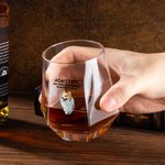 Personalized 1-4 Pet Portraits Diamond Shaped 10oz Whiskey Glasses and Slate Coaster with Name and Text Birthday Gift for Dog Cat Lovers