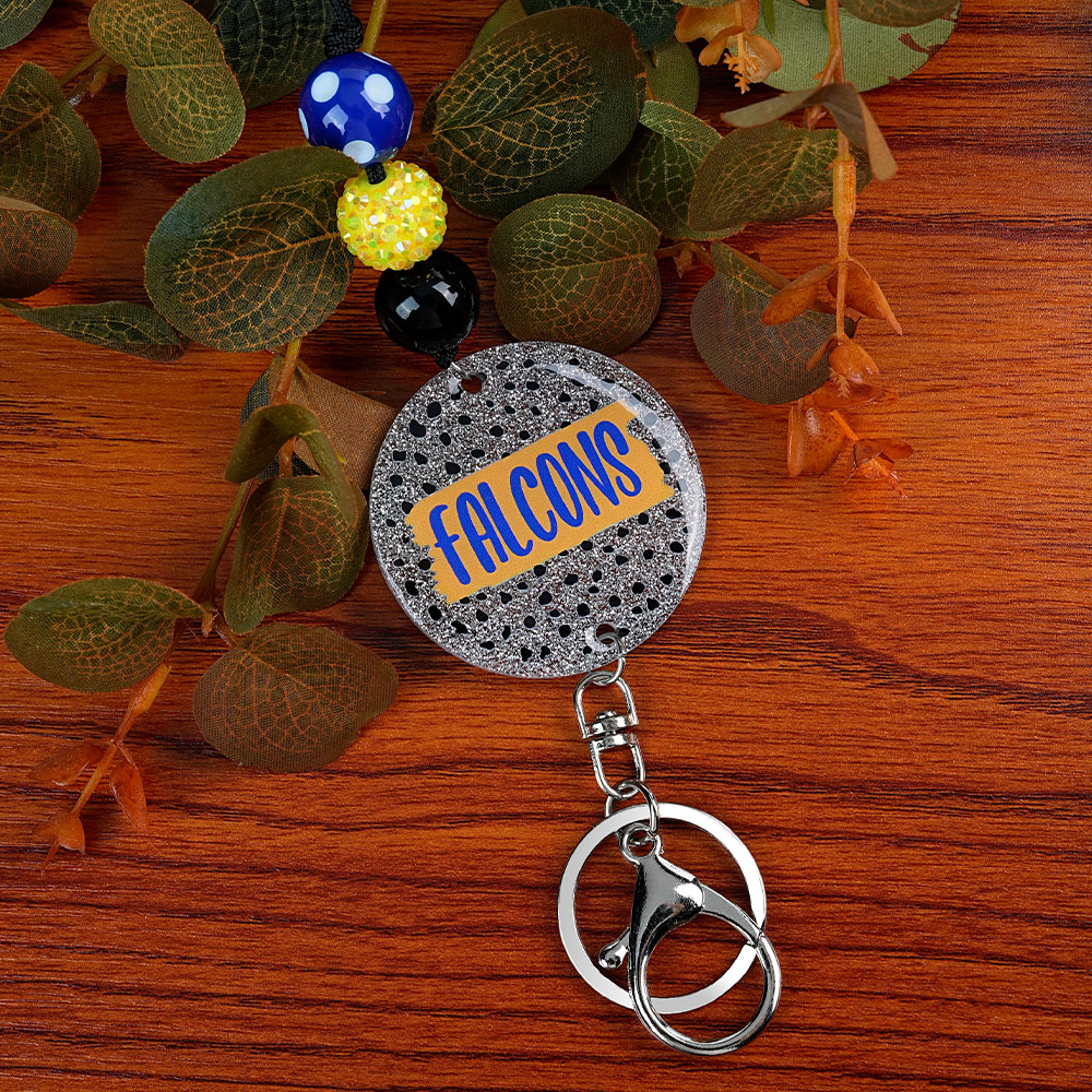 Cordon personnalisé à paillettes à pois pour l'esprit d'école avec nom Cadeau de rentrée pour les enseignants