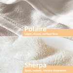 Couverture Polaire Sherpa Personnalisée avec Dessin Personnage et Nom à Cœur Décoration de Maison Cadeau Anniversaire Noël pour Fille Garçon