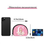 Personalized Star Cloud Initial Cute Forest Animal Zippered Mini Kid Coin Purse Pouch with Name Multicolor Available Birthday Gift for Boys Girls