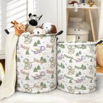 Cesto portabiancheria pieghevole personalizzato con nome e maniglia Regalo di compleanno e festa per bambini.